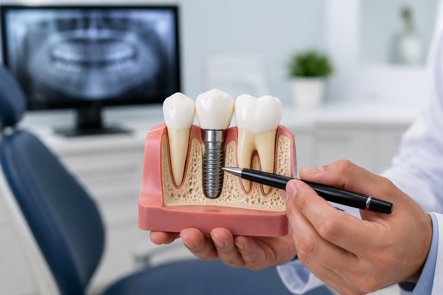 Dental Implants Work at a Dentist